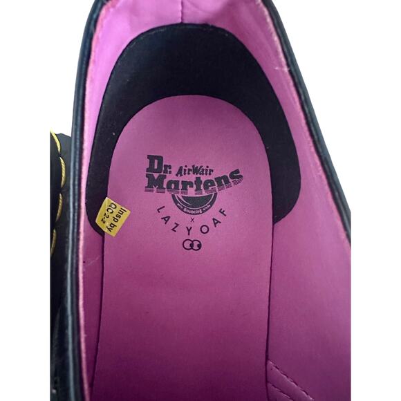 Dr. Martens  Lazy Oaf Platform Pink Black Buckle Creeper collab Leather SZ 6/7 - Picture 10 of 12